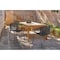 Armen Living Snack Indoor Outdoor Stackable Steel Dining Chair with Black Rope, PK2 LCSNSIBL - alternate 4
